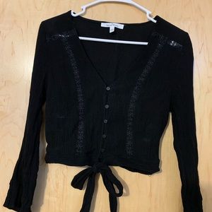 Lone tree long sleeve crop top